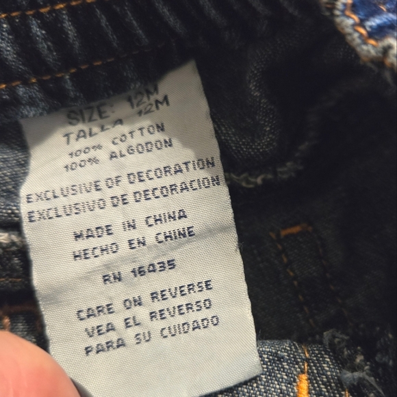 Vintage Y2K early 2000s baseball themed blue jeans - Picture 4 of 4